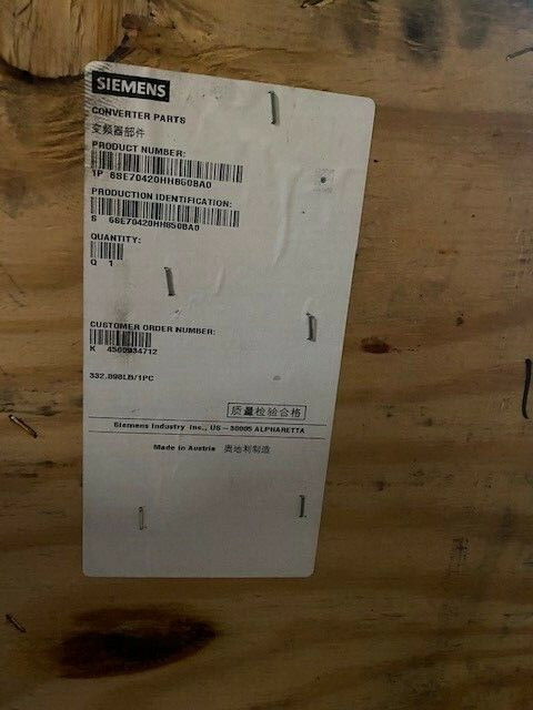 Siemens 6se70420hh850ba0 Ac Drive - New