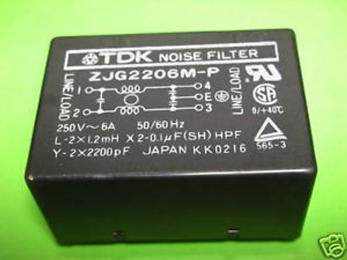 Tdk Ac Noise Filter 110V 220V 6A Zcb2206-11 Power X10Pc