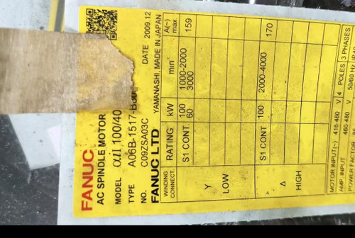 Fanuc A06b-1517-b804 Servo Motor for Industrial Automation