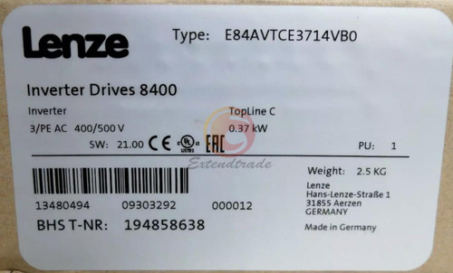 1pcs Lenze E84avtce3714vb0 Inverter Drives New