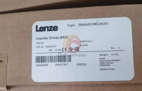One New Lenze Inverter E84avsce4024sx0