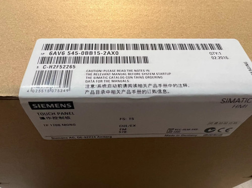 6av6545-0bb15-2ax0 New Sealed Siemens Touch Panel Hmi 6av6 545-0bb15-2ax0