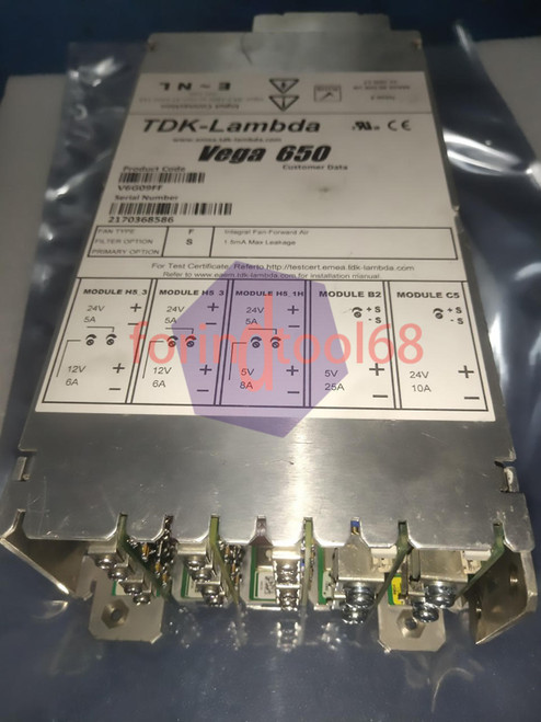 1pcs Used Tdk-lambda Power Supply Vega 650 V6g09ff