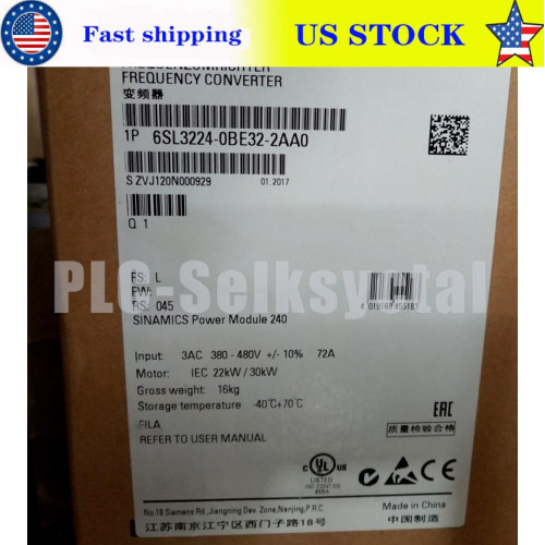 New Siemens 6sl3224-0be32-2aa0 6sl3 224-0be32-2aa0 G120 Pm240 Power Module
