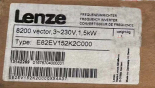 E82ev152k2c000 1pcs New Lenze Inverter 8200 Vector 1.5kw E82ev152k2c000