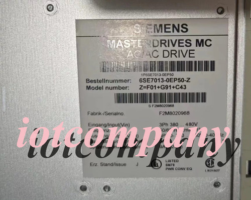 Spare Parts Motion Control 6se7013-0ep50-z (+g91+f01+c43) 1.1kw