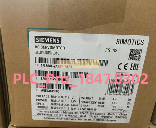 1pcs Siemens 1fl6044-2af21-1ab1 Servo Motorment