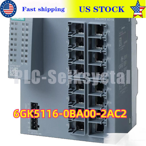 New Siemens 6gk5 116-0ba00-2ac2 6gk5116-0ba00-2ac2 Xc116 Unmanaged Ie Switch