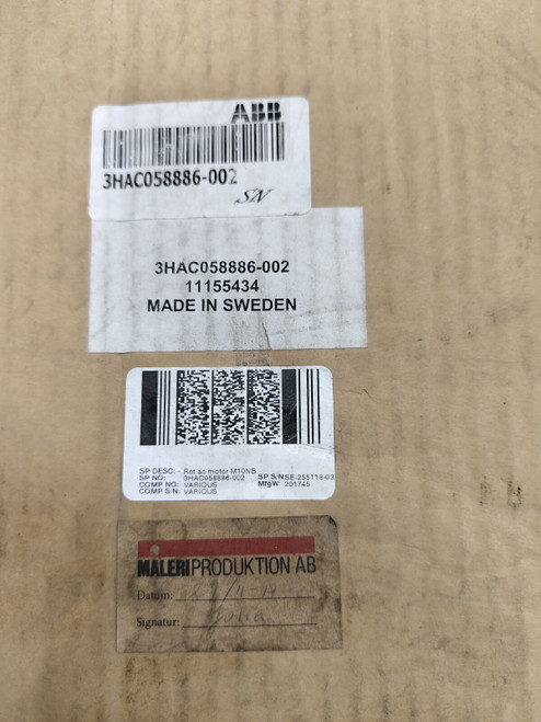Abb 3hac058886-002 Robot Motor New