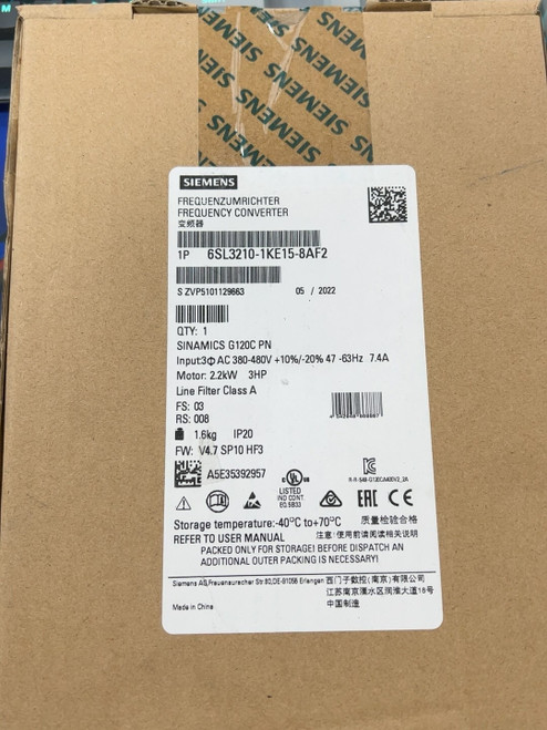 One New Siemens 6sl3210-1ke15-8af2 6sl3 210-1ke15-8af2