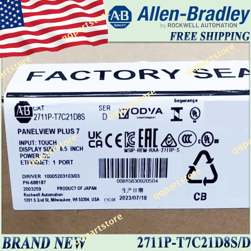 New Sealed Ab 2711p-t7c21d8s/d Panelview Plus 7 Standard 7 Terminal Us