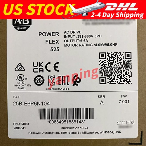 New Brand Sealed Ab 25b-e6p6n104 Ac Drive 25b-e6p6n104