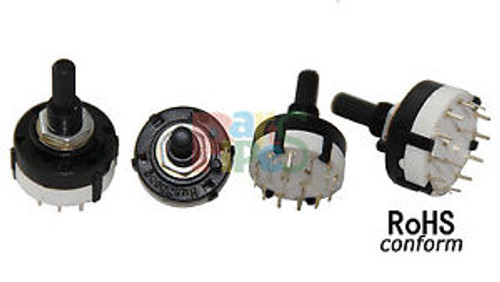 140,2 Pole 6 Position Panel Wiring Rotary Switch 2P6T