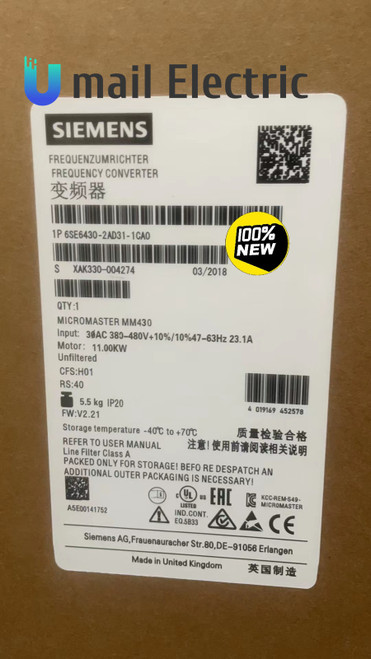 New Siemens Frequency Converter 6se6430-2ad31-1ca0