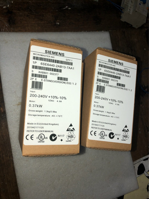 Siemens Inverter 6se6440-2ab13-7aa1 New Free