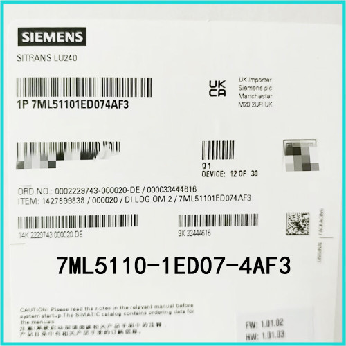 New Siemens 7ml5110-1ed07-4af3 Ultrasonic Level Sensor Factory Wholesale