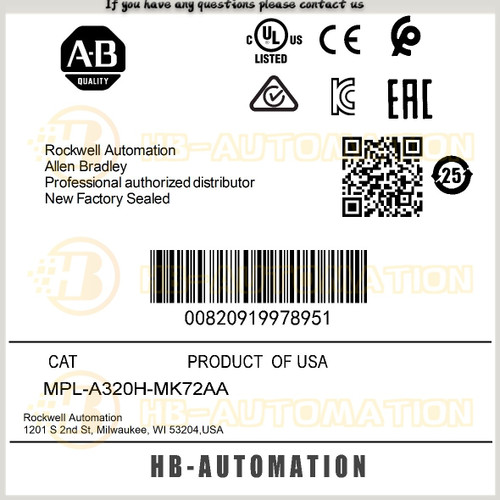 New Mpl-a320h-mk72aa Servo Motors Ab Brand Mpla320hmk72aa Zyt0