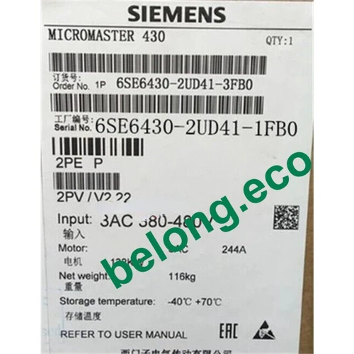 6se6430-2ud41-1fb0 6se6 430-2ud41-1fb0 Siemens Frequency Converter New