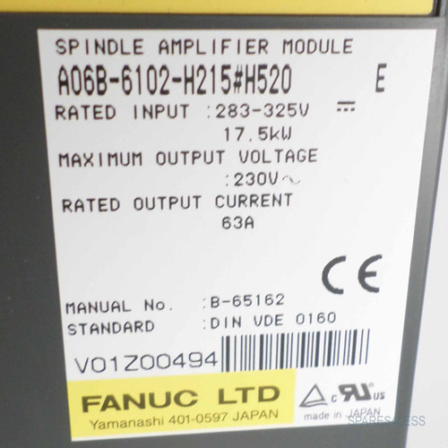 1pc New Fanuc A06b-6102-h215 H520 Servo Driver