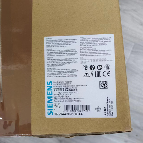 New 1pc Siemens Soft Starter 3rw4436-6bc44