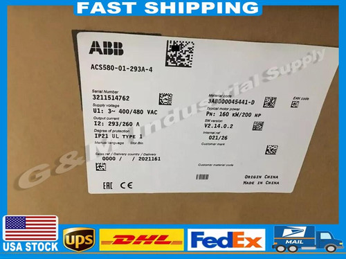 Acs580-01-293a-4 New Abb Frequency Converter Acs58001293a4 Ship