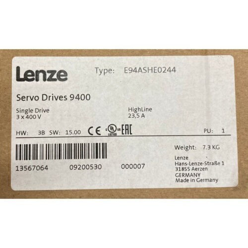 1pc Lenze E94ashe0244 Server Driver E94ashe 0244 New