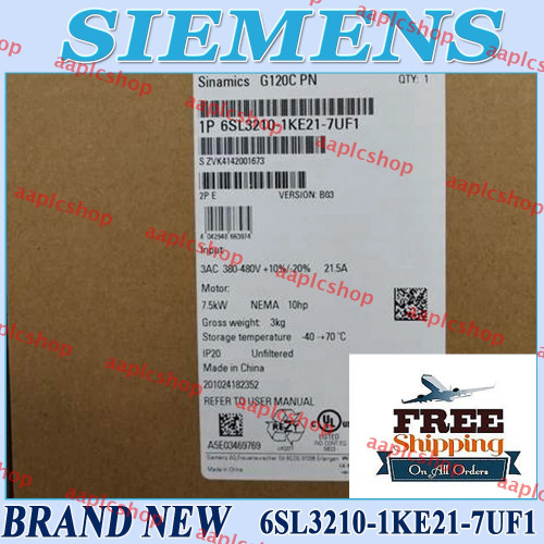 New Siemens 6sl3210-1ke21-7uf1 6sl3210 1ke21 7uf1 Us 6sl32101ke217uf1