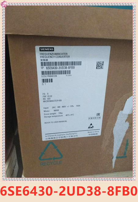 1pc New Siemens 6se6430-2ud38-8fb0 6se64302ud388fb0