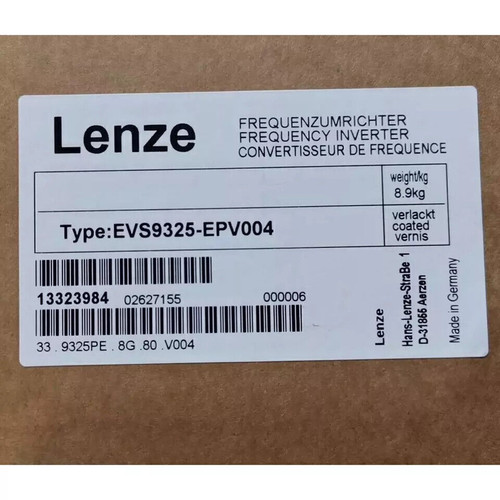 Evs9325-epv004 1pcs New Lenze Servo Drive Evs9325-epv004