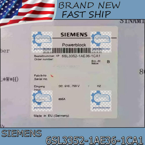6sl3352-1ae36-1ca1 Siemens Sinamics Replacement Power Block Us Stock