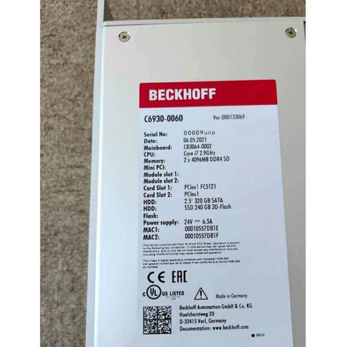 1pc Used Beckhoff Industrial Computer C6930-0060