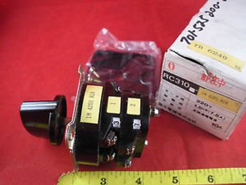 Fuji Rc310 1M 4201 H1B Selector Switch Rotary 220V 1.5Kw 10A 4 Position Nos New