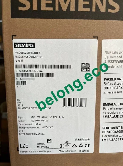 New Siemens 6sl3225-0be33-7ua0 6sl3 225-0be33-7ua0 Delivery