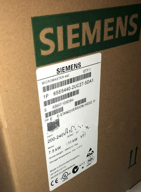 Brand New Factory Sealed New Siemens 6se6440-2uc27-5da1