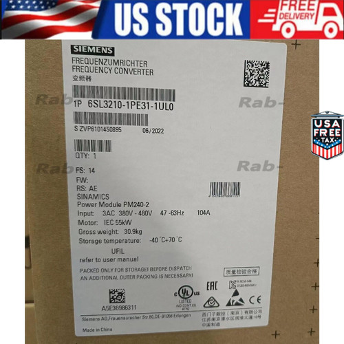New Siemens 6sl3210-1pe31-1ul0 G120 Pm240-2 Unfiltered