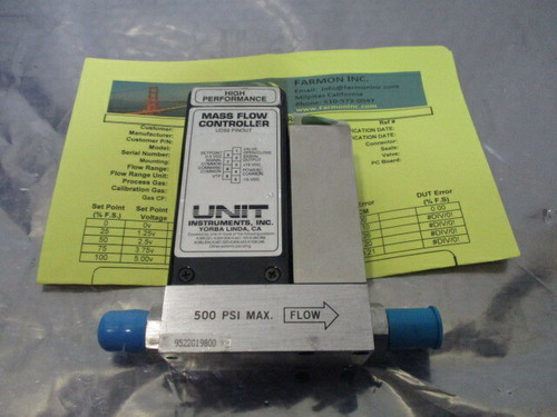 Unit Ufc-1100a Mass Flow Controller 3 Slm Helium