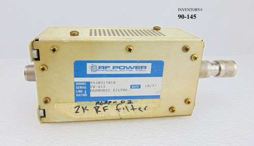 Advanced Energy Rfpp 9520317010 2kw Rf Harmonic Filter