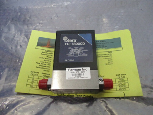 Aera Fc-7800cd Mass Flow Controller Cf4 20 Sccm