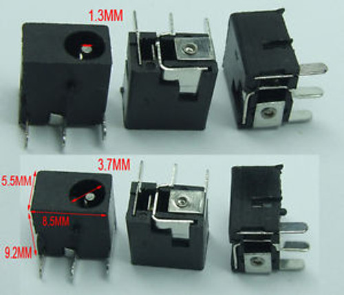 500PCS 3.5mm X 1.3MM DC socket jack Female Charger Power Plug PCB soldering