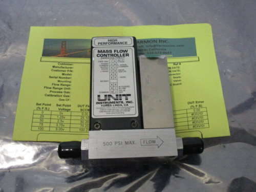 Unit Ufc-1100a Mass Flow Controller Mfc He 20 Sccm - Refurbished