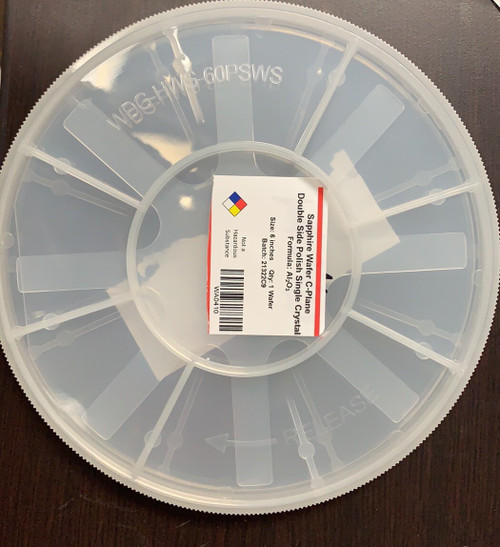 3M 6 Inch Sapphire Wafer Al2o3 C Plane with Flat - New Open Box