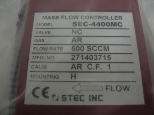Stec Sec-4400mc Mass Flow Controller - 500 Sccm Calibrated