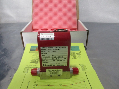 Stec Sec-4400m Mass Flow Controller Mfc He, 500 Sccm