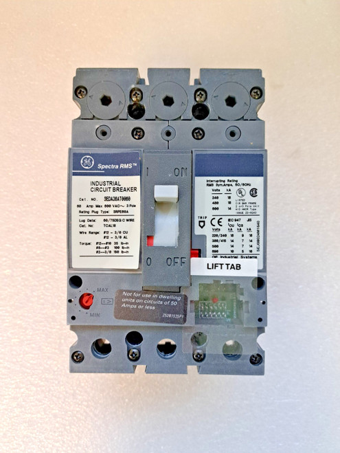 Ge Seda36at0060 Circuit Breaker - Used