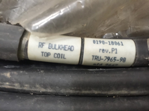 Rf Bulkhead Gen Top Coil Power Cable Amat 0190-18061 - Used