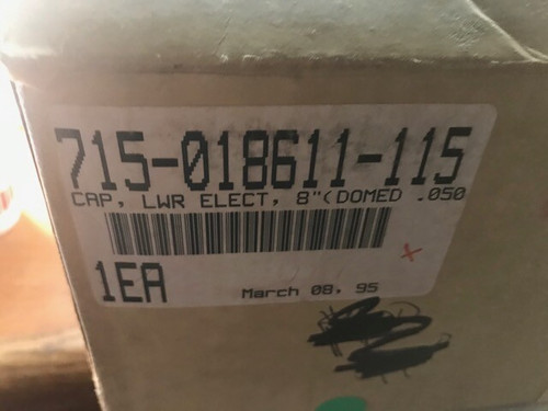Lam Research Lower Electrode Caps 8" Domed .050 P/n 715-018611-115