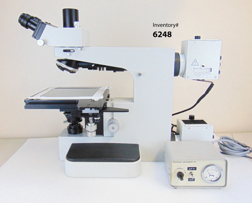 Leica Metalloplan Microscope Used Working