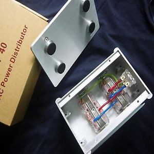 Ac Power Supply Distributor Aluminum 4 Outlet Red Copper Receptacles Socket