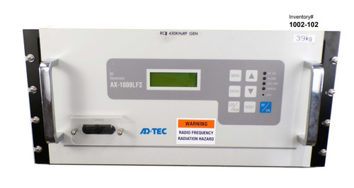 Adtec Ax-1000lfii Rf Plasma Generator 1000w, 430khz