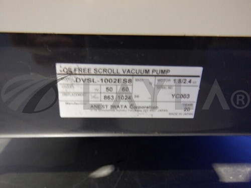 Dry Pump P/n Dvsl1002es8 M/n Dvsl 1002es8 Vacuum Pump
